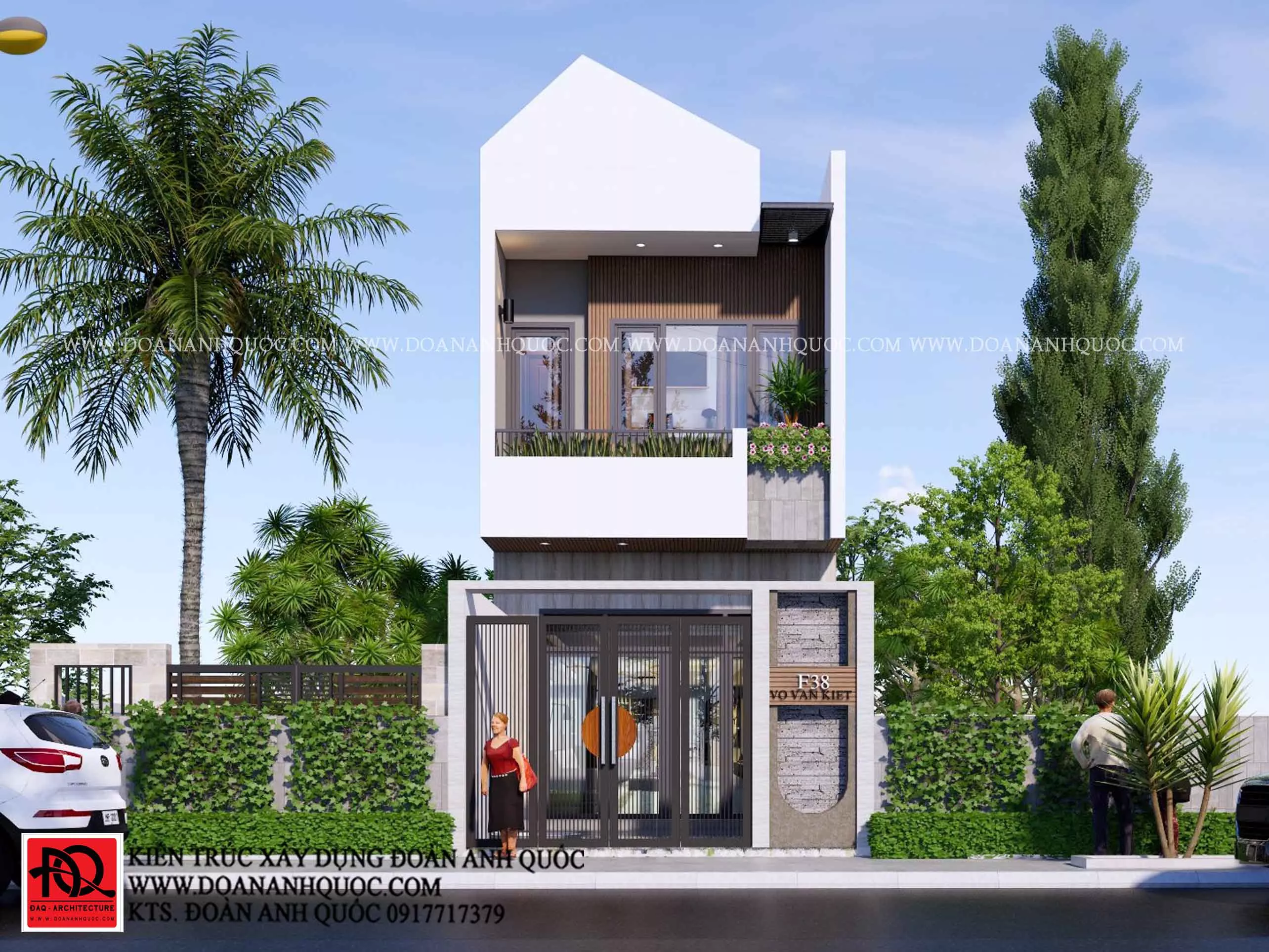 Thiết kế thi công trọn gói nhà phố hiện đại 5x15m tại Phan Thiết, Bình Thuận